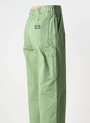 Jeans coupe droite vert OBEY femme