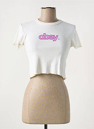 T-shirt beige OBEY femme