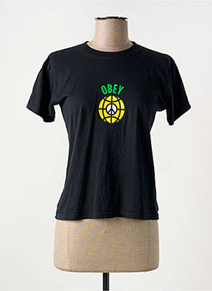 T-shirt noir OBEY femme