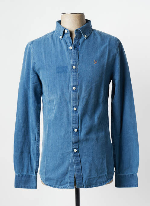 Chemise manches longues bleu FARAH pour homme