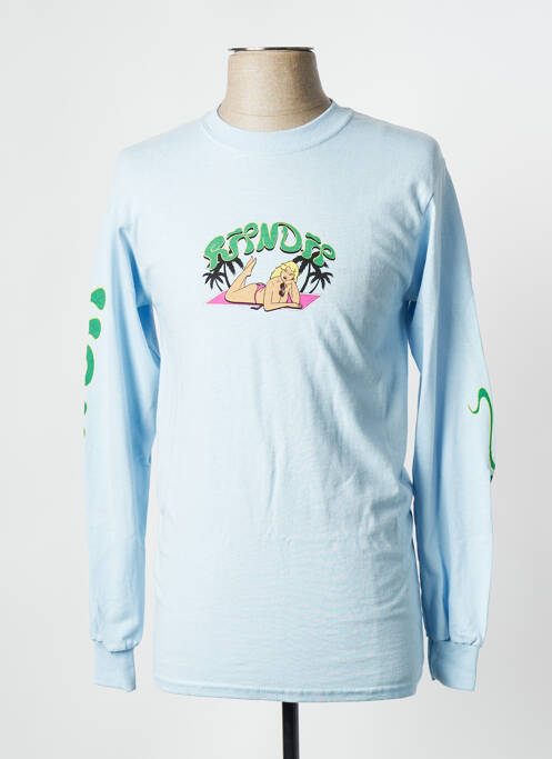 T-shirt bleu RIPNDIP pour homme