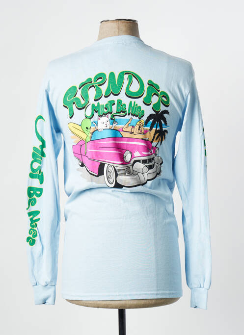 T-shirt bleu RIPNDIP pour homme