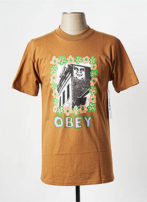 T-shirt marron OBEY homme