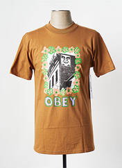 T-shirt marron OBEY pour homme seconde vue
