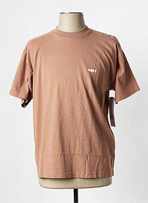 T-shirt marron OBEY homme