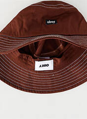 Chapeau marron OBEY pour homme seconde vue