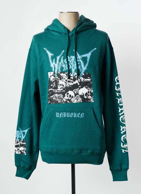 Sweat-shirt vert WASTED PARIS pour homme