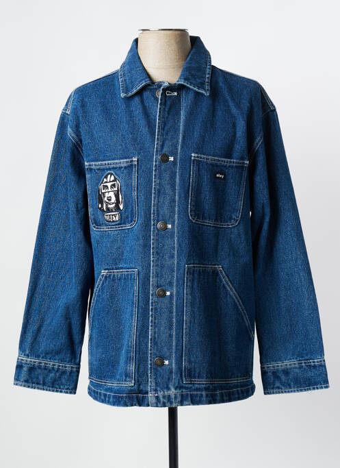Veste en jean bleu OBEY pour homme