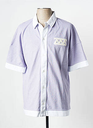 Chemise manches courtes violet HOLOGRAM homme