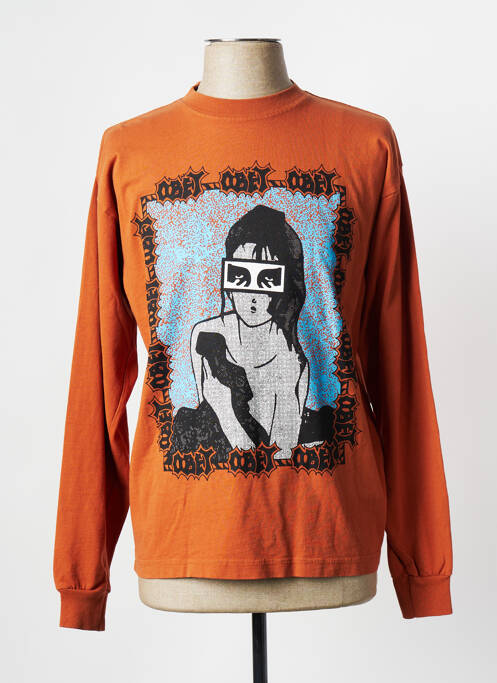 T-shirt marron OBEY pour homme