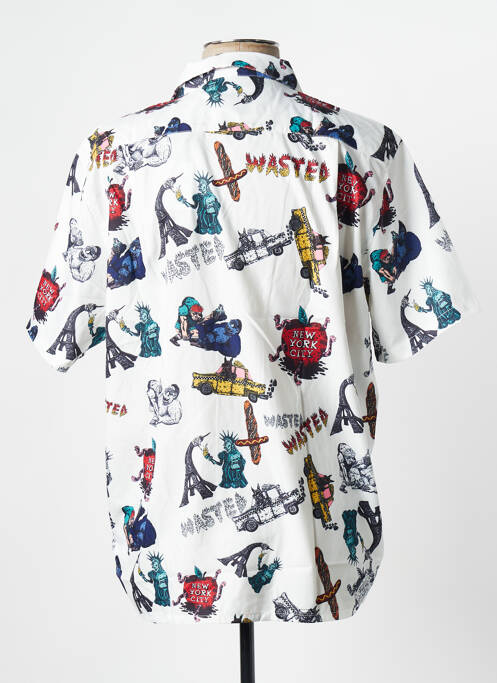 Chemise manches courtes blanc WASTED PARIS pour homme