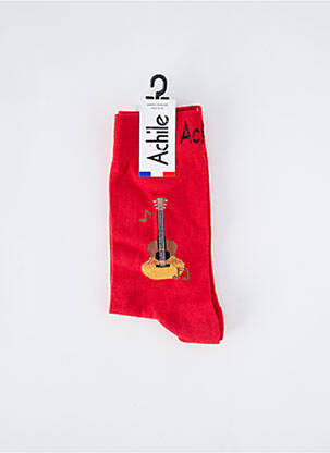 Chaussettes rouge ACHILE homme