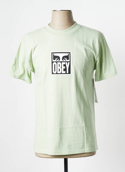T-shirt vert OBEY pour homme