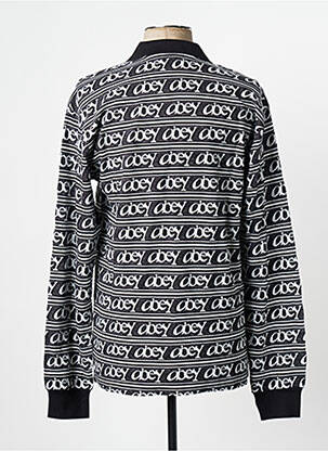 Polo noir OBEY homme