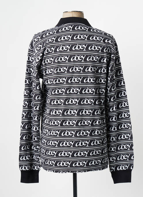 Polo noir OBEY pour homme