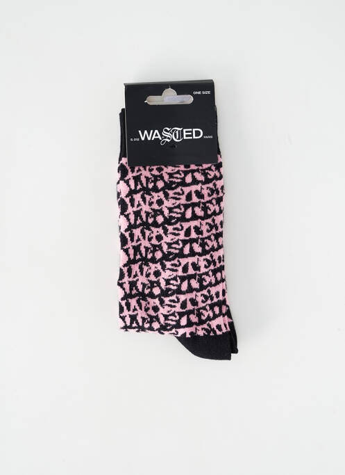Chaussettes rose WASTED PARIS pour homme