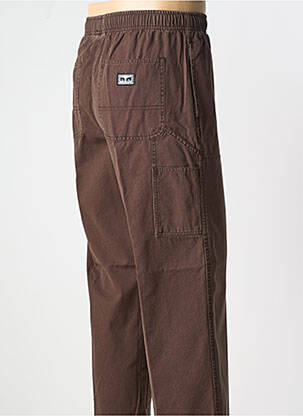 Pantalon droit marron OBEY homme