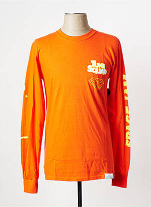 T-shirt orange DIAMOND SUPPLY CO pour homme