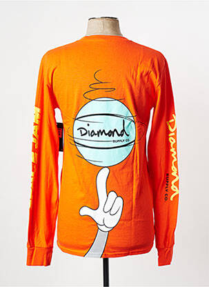 T-shirt orange DIAMOND SUPPLY CO homme