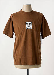T-shirt marron OBEY homme