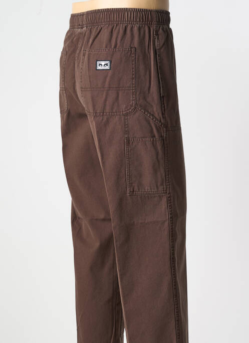 Pantalon droit marron OBEY homme