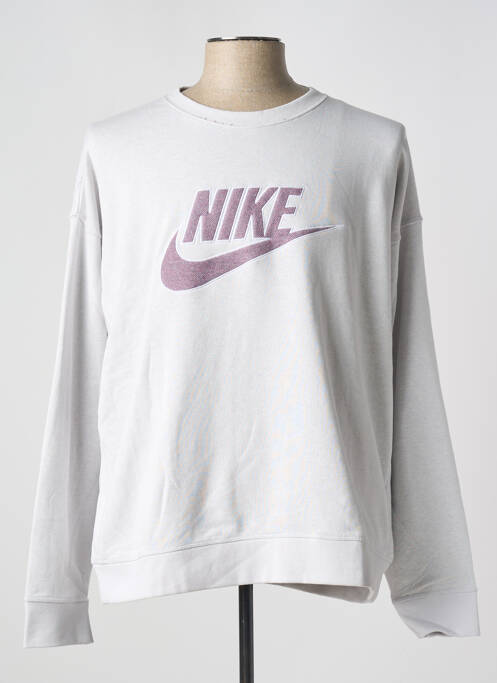 Sweat-shirt gris NIKE pour homme