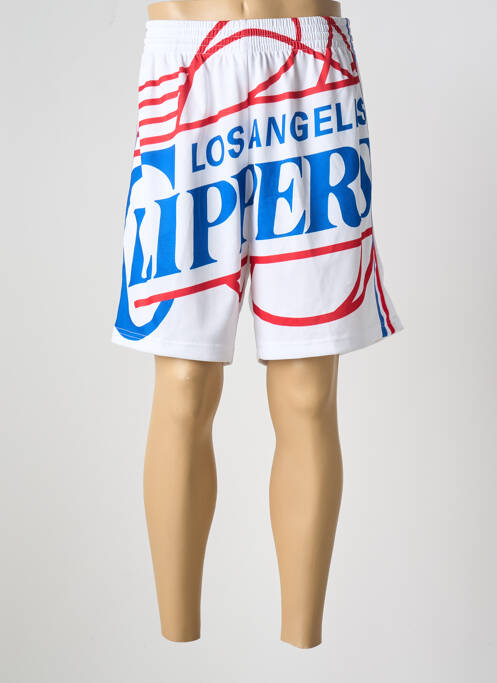 Short blanc MITCHELL AND NESS pour homme