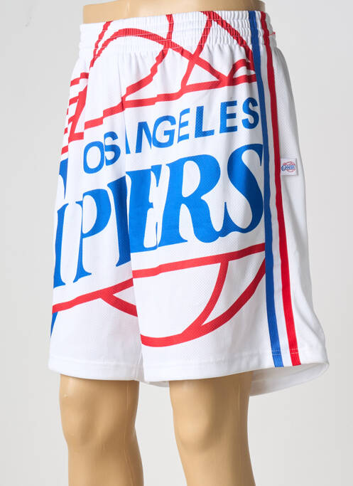 Short blanc MITCHELL AND NESS pour homme