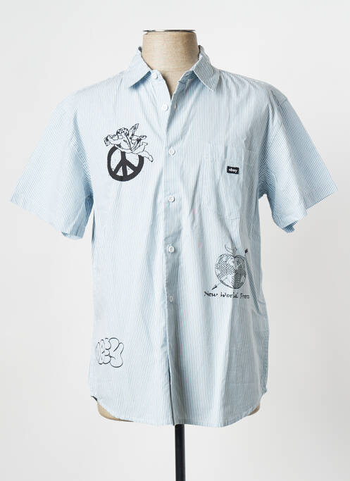 Chemise manches courtes bleu OBEY pour homme