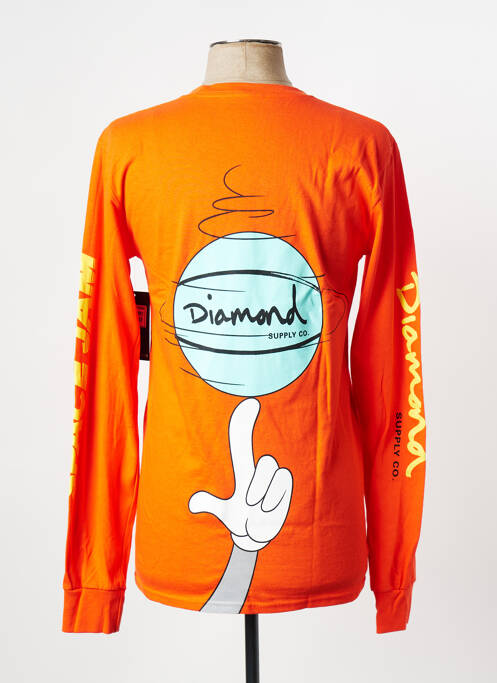 T-shirt orange DIAMOND SUPPLY CO pour homme