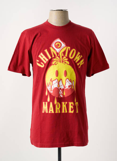 T-shirt rouge CHINATOWN MARKET pour homme