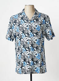 Chemise manches courtes bleu FARAH homme