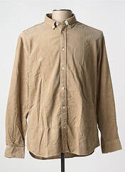 Chemise manches longues beige MINIMUM pour homme seconde vue