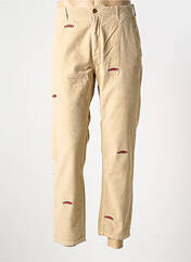 Pantalon droit beige EDMMOND STUDIOS pour homme seconde vue