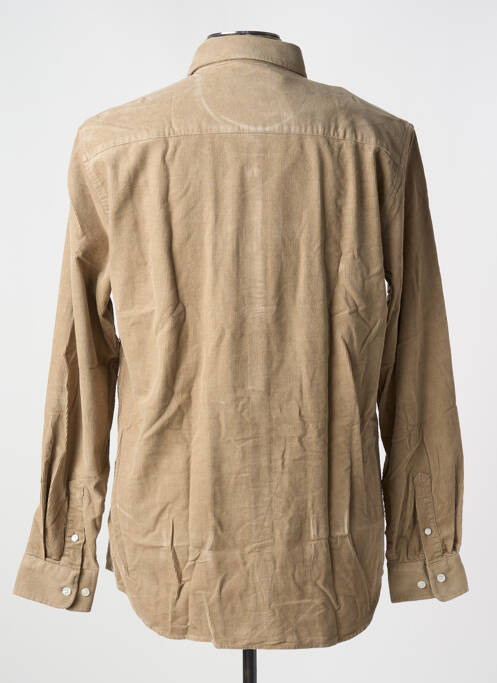 Chemise manches longues beige MINIMUM pour homme