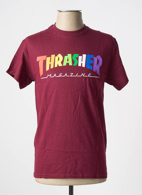 T-shirt rouge THRASHER pour homme