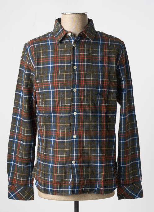 Chemise manches longues vert KNOWLEDGE COTTON APPAREL pour homme