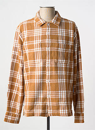 Chemise manches longues marron OBEY homme