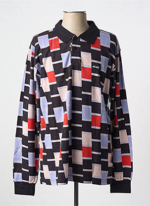 Polo noir OBEY homme
