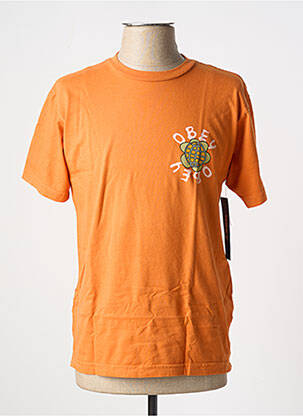 T-shirt orange OBEY homme