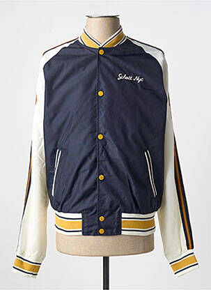 Blouson bleu SCHOTT pour homme
