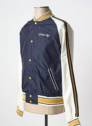 Blouson bleu SCHOTT homme