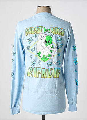 T-shirt bleu RIPNDIP homme
