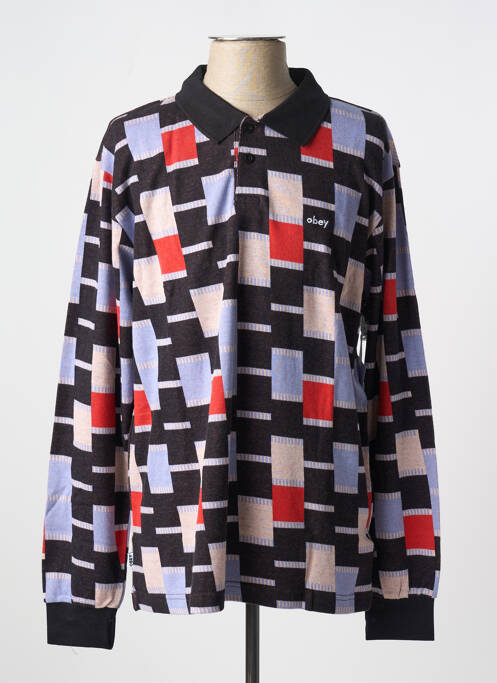 Polo noir OBEY pour homme