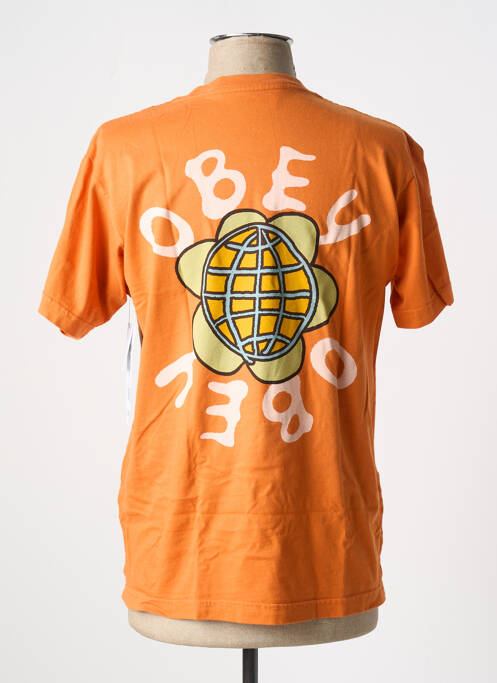 T-shirt orange OBEY pour homme