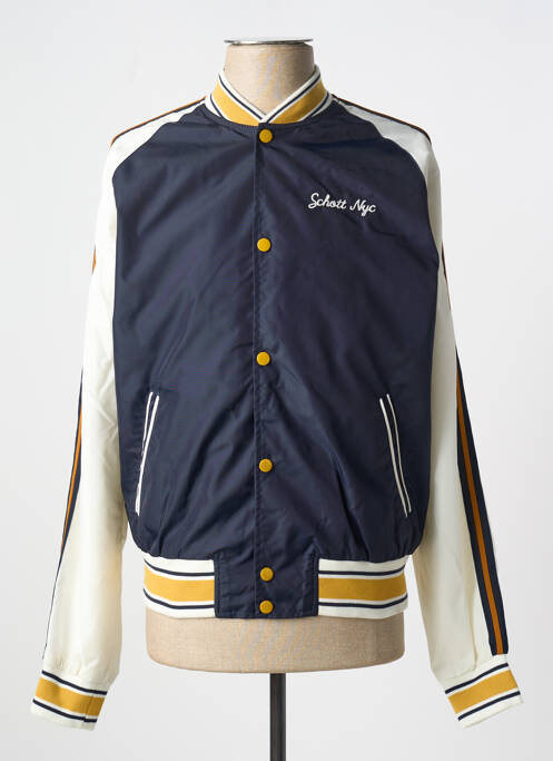 Blouson bleu SCHOTT pour homme