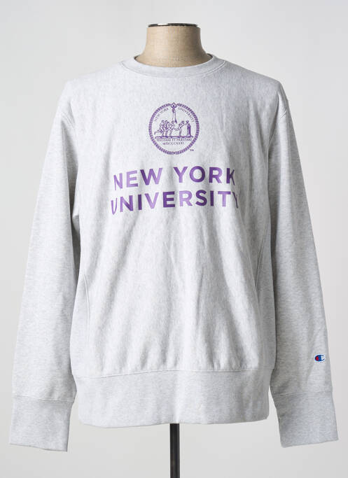 Sweat-shirt gris CHAMPION pour homme