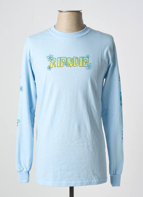 T-shirt bleu RIPNDIP pour homme
