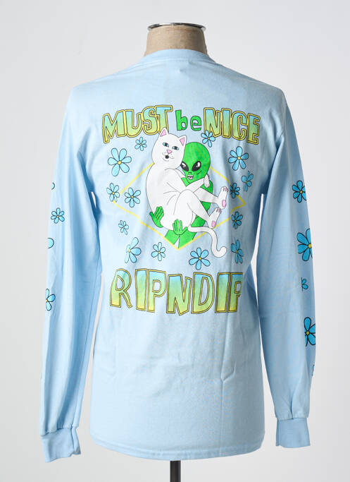 T-shirt bleu RIPNDIP pour homme
