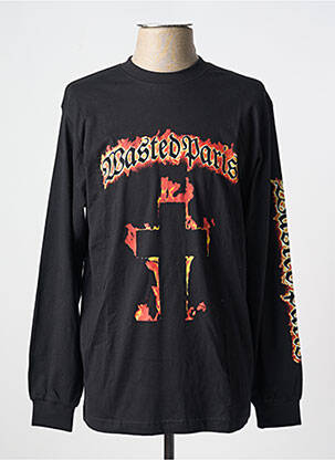 T-shirt noir WASTED PARIS pour homme